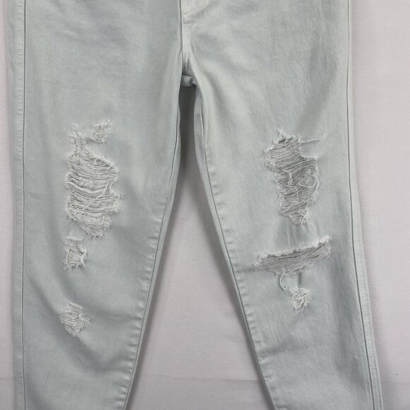 J Brand Jeans Womens 26 Green Straight Leg Frayed Hem High Rise Button Fly NWT - Picture 4 of 16